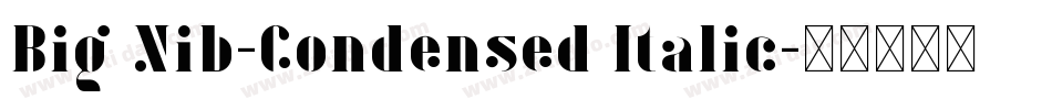Big Nib-Condensed Italic字体转换